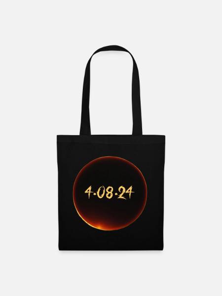 Sonnenfinsternis 2024 - Stoffbeutel - Schwarz