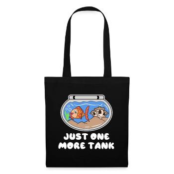 Déclaration d’aquarium Goldfish Animaux de compagnie Animal en peluche - Sac en tissu - noir - Devant