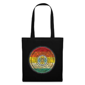 Contexte du motif solaire kaléidoscopique - Sac en tissu - noir - Devant