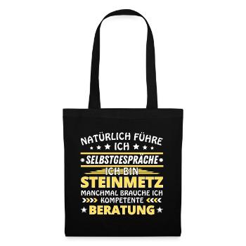 Ich führe Selbstgespräche - Steinmetz Edition - Stoffbeutel - Schwarz - Vorne