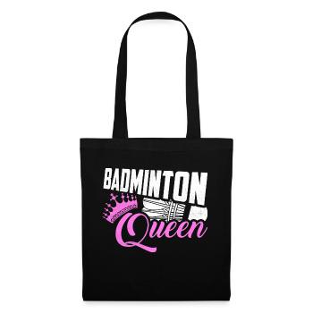 Badminton Queen Player Femme Fille - Sac en tissu - noir - Devant