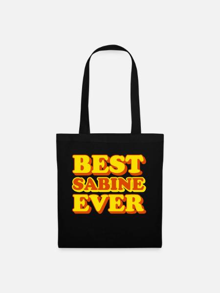 Beste Sabine - Stoffbeutel - Schwarz
