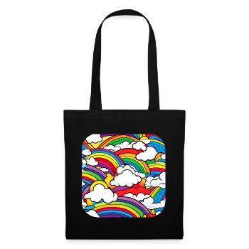 Rainbows and clouds - Tote Bag - black - Front