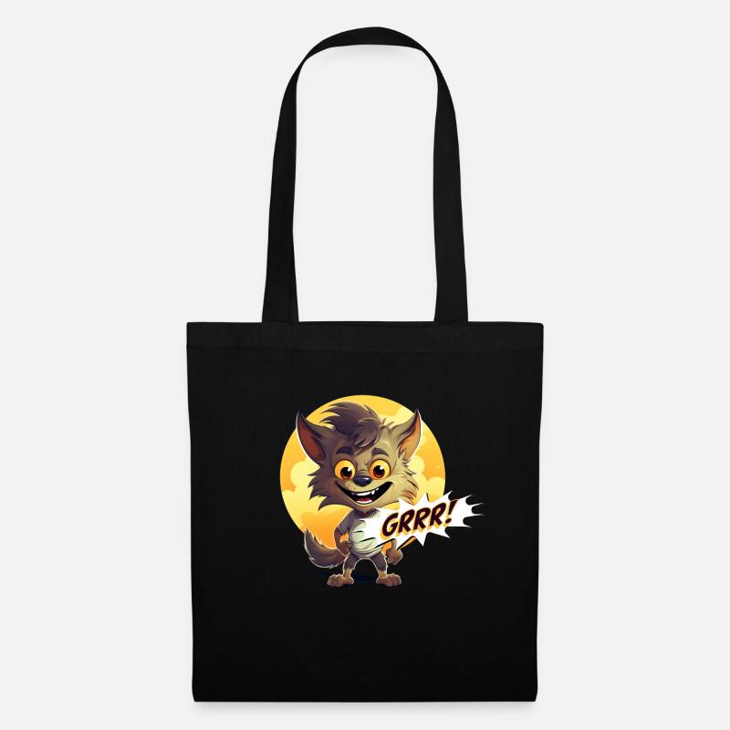 Happy Werwolf - Stoffbeutel - Schwarz