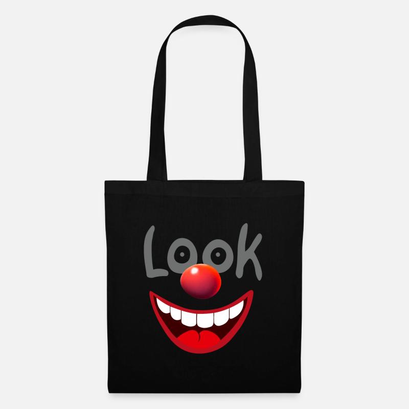 Clown Look - Stoffbeutel - Schwarz