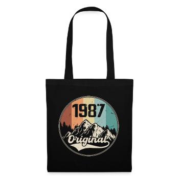 Original 1987 Geburtstagsgeschenk - 1987 - Stoffbeutel - Schwarz - Vorne