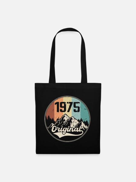 Original 1975 Geburtstagsgeschenk - 1975 - Stoffbeutel - Schwarz
