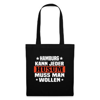 Husum - Stoffbeutel - Schwarz - Vorne
