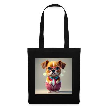 lunettes rouges pour chien - Sac en tissu - noir - Devant