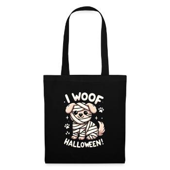 Halloween momies chien - Sac en tissu - noir - Devant