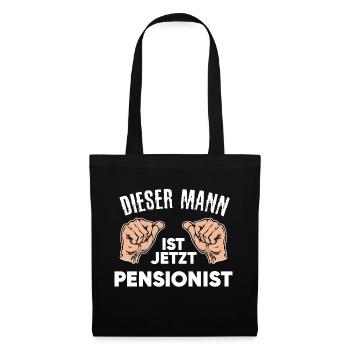 Pensionist Senior Ruhestand Statement Freizeit - Stoffbeutel - Schwarz - Vorne
