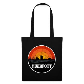Ruhrpott Original Skyline - Stoffbeutel - Schwarz - Vorne
