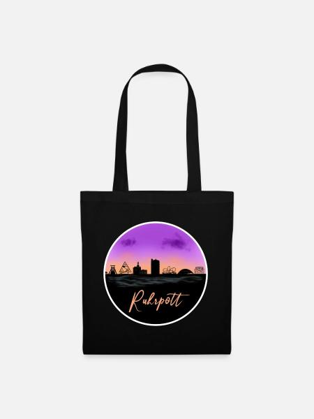 Ruhrpott Fineline Skyline - Stoffbeutel - Schwarz
