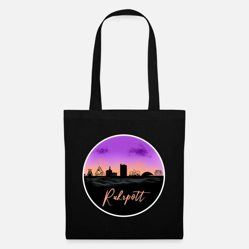 Ruhrpott Fineline Skyline - Stoffbeutel - Schwarz