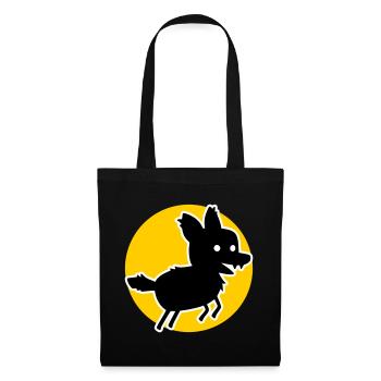 Wolf – Wild Nature Motif & Animal Welfare Statement - Tote Bag - black - Front