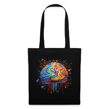 Colorful Artful Brain - ADHD, Autism - Tote Bag - black - Front