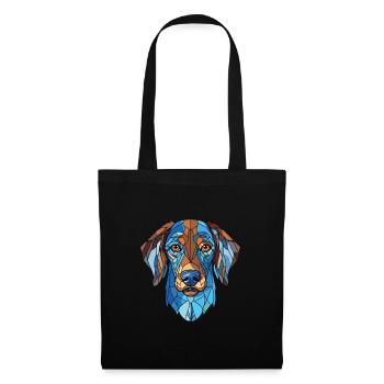 Bleu De Gascogne race chien aquarelle illustration - Sac en tissu - noir - Devant