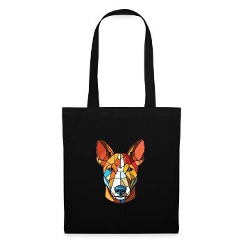 Bull Terrier Dog Breed Watercolor Illustration - Tote Bag - black - Front