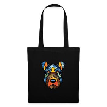 Bouvier Des Ardennes race de chien aquarelle colorée - Sac en tissu - noir - Devant