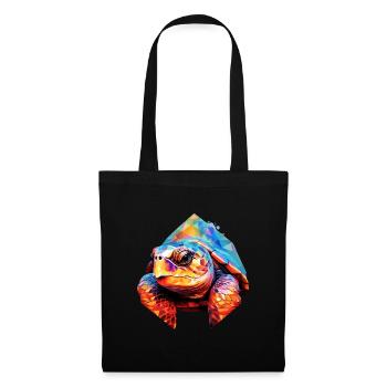 Turtle Polygon Turtles Tortoises - Tote Bag - black - Front