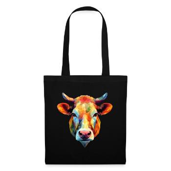 Cow Polygon Calf Cattle Bull Cows - Tote Bag - black - Front