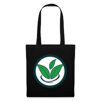 Green Leaves Icon Design for Proud Vegans - Tote Bag - black - Front
