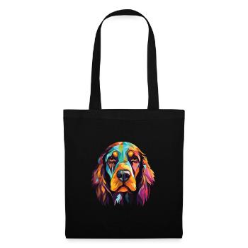German Spaniel Dog Breed Watercolor Illustration - Tote Bag - black - Front