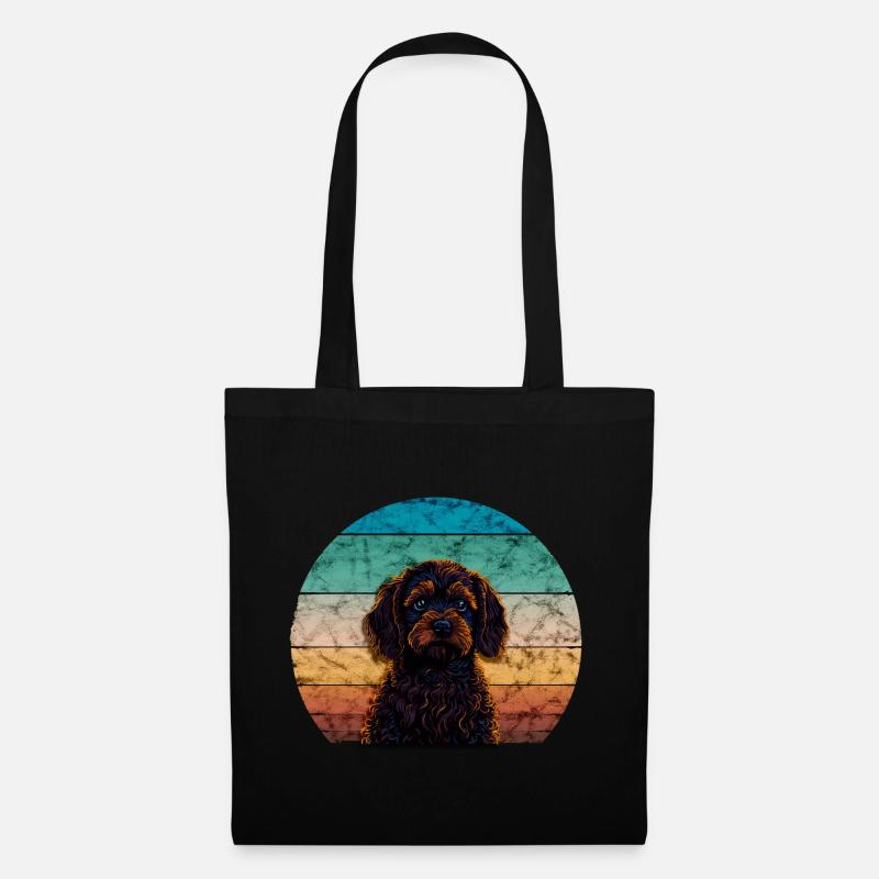 Sonnenuntergang Cavapoo - Stoffbeutel - Schwarz