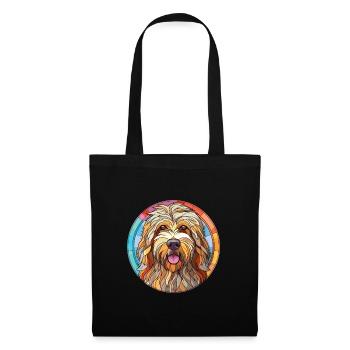 Bergamasco Sheepdog Dog Breed Colorful Watercolor - Tote Bag - black - Front