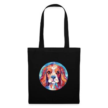 Cavalier King Charles Spaniel chien race aquarelle - Sac en tissu - noir - Devant