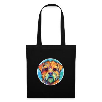 Norfolk Terrier Dog Breed Watercolor Illustration - Tote Bag - black - Front