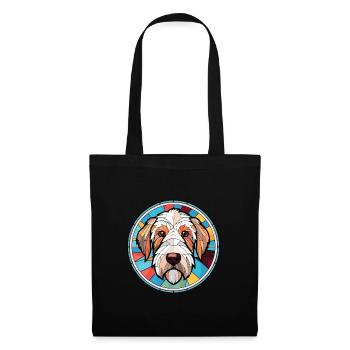 Sealyham Terrier Dog Breed Watercolor Illustration - Tote Bag - black - Front