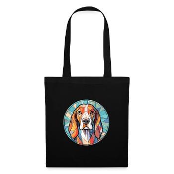 Treeing Walker Coonhound race chien aquarelle - Sac en tissu - noir - Devant