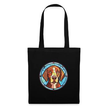 Pointer Dog Breed Colorful Watercolor Illustration - Tote Bag - black - Front