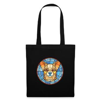Illustration à l’aquarelle de race de chien jouet russe - Sac en tissu - noir - Devant
