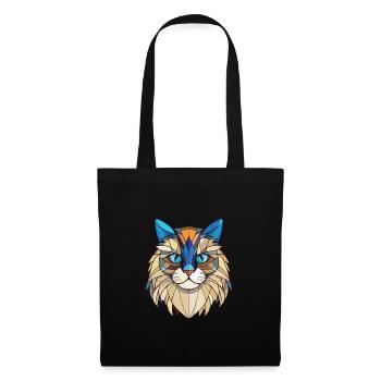 Ragdoll Cat Breed Illustration aquarelle colorée - Sac en tissu - noir - Devant