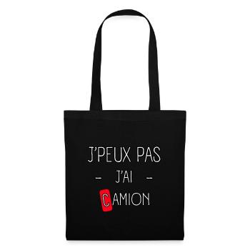 J'peux pas j'ai Camion - Sac en tissu - noir - Devant