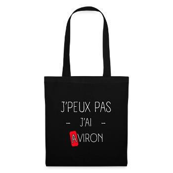 J'peux pas j'ai Aviron - Sac en tissu - noir - Devant