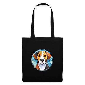 Appenzeller Sennenhund Dog Breed Watercolor Glass - Tote Bag - black - Front