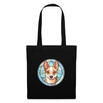 Carolina Dog Breed aquarelle Illustration sur verre - Sac en tissu - noir - Devant