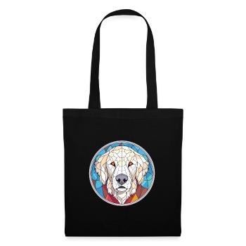 Kuvasz chien race coloré aquarelle illustration - Sac en tissu - noir - Devant