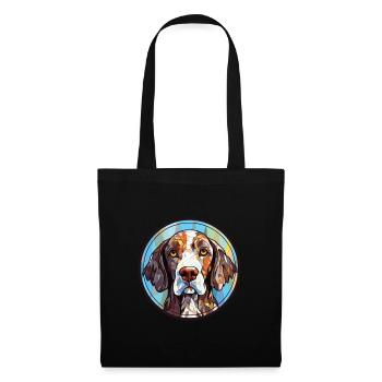 Slovaque à poil rugueux Pointer chien race aquarelle - Sac en tissu - noir - Devant