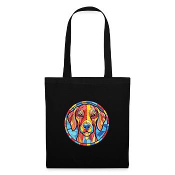 Rajapalayam Dog Breed Watercolor Illustration - Tote Bag - black - Front