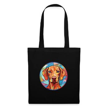 Vizsla race de chien coloré aquarelle Illustration - Sac en tissu - noir - Devant