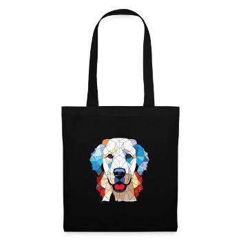 Illustration à l’aquarelle de race de chien Kuvasz hongrois - Sac en tissu - noir - Devant