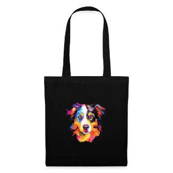 Miniature American Shepherd Dog Breed Watercolor - Tote Bag - black - Front
