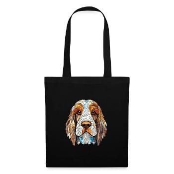 Petit Basset Griffon Vendéen race de chien aquarelle - Sac en tissu - noir - Devant