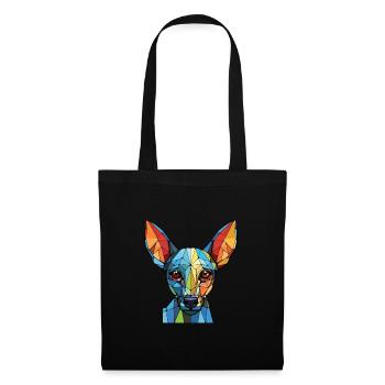 Xoloitzcuintli Dog Breed Watercolor Illustration - Tote Bag - black - Front