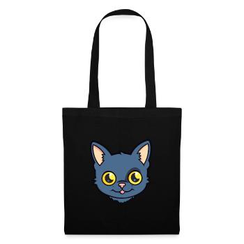 Illustration à l’aquarelle de dessin animé de chat de Bombay - Sac en tissu - noir - Devant