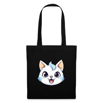 Foldex chat dessin animé aquarelle illustration - Sac en tissu - noir - Devant